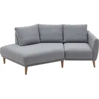 Atlantic Home Collection 2,5-Sitzer "Elvis", grau (saltnpepper), B:220cm H:80cm T:127cm, 79% PES; 21% PP, ATLANTIC HOME COLLECTION, Sofas, Polsterecke mit offenem Ende im skandinavischen Stil, Massivholzfüße