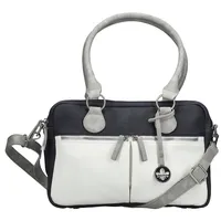 Henkeltasche »Morelia/Morelia/Kalkutta«, Gr. B/H/T: 32,5 cm x 20,5 cm x 10,5 cm, ozean/cement/bianco, , 61536815-0