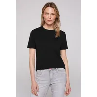 Soccx Damen Basic T-Shirt mit Rundhalsausschnitt Black XXXL -