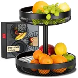 Moritz & Moritz Obst Etagere 2-stöckig Metall Schwarz