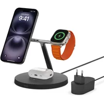 Belkin BoostCharge Pro Drahtloses 3-in-1-Ladegerät mit MagSafe 15W schwarz