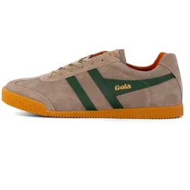 GOLA Harrier Sneaker rhino/evergreen/moody orange 41 EU - Gola Suede - Gr 7 braun