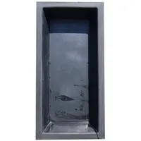 Wacredo GFK Rechteckbecken 200 x 100 x 35cm Kneippbecken Teichbecken Wasserspielbecken architektonisches Wasserbecken für Wasserspiel Glasfaser (Schwarz)