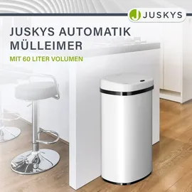 Juskys Automatik Mülleimer mit Sensor - Weiß