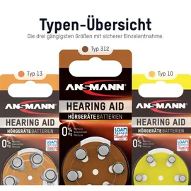 Ansmann Hörgerätebatterie 312 PR41 60 St. 5013233-590