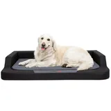 Hobbydog XXL Mesczg1 Hobbydog XXL 120 X 80 (R3) Hundebett Medico Standard (Oxford) Schwarz - Grau Mit Ortopädische Viscomatte, XXL, Schwarz - Grau