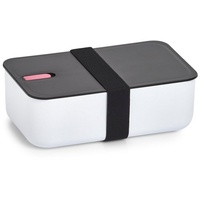 Zeller Present Lunchbox Lunchbox mit Kunststoffdeckel, Polypropylen, (Stück, 1-tlg., 1 Lunchbox mit Bambusdeckel) schwarz|weiß