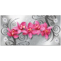Artland Wandbild »rosa Orchideen auf Ornamenten«, Blumenbilder, (1 St.),