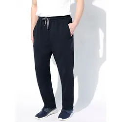 Trainingshose HAJO, Herren, Gr. 26, Unterbauchgrößen, blau (marine), 62% Baumwolle, 33% Polyester, 5% Elasthan, unifarben, lang, Hosen