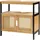 [en.casa] Waschbeckenunterschrank 60 x 60 x 35 cm Schwarz/Bambus