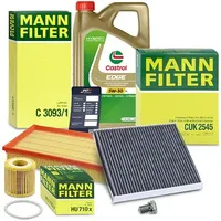 Mann-filter Inspektionspaket A + 5L CASTROL EDGE FST 5W-30 LL für Seat, VW