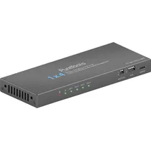 PURETOOLS - 1x4 HDMI2.1 Splitter - 48Gbps - 8K (60Hz 4:2:0) 12 bit, Audio De-Embedding und Signal Management