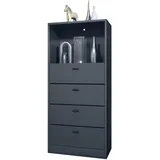 Vladon Pino V3 56 x 125 x 36 cm Anthrazit