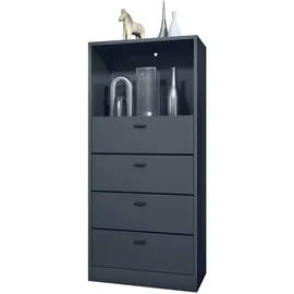 Vladon Pino V3 56 x 125 x 36 cm Anthrazit