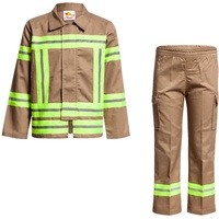 Kostümplanet Feuerwehr-Kostüm Kinder Kostüm Feuerwehrmann Kind Uniform Beige (152)