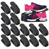 Relaxdays 30x Schuhstapler, schwarz Schwarz
