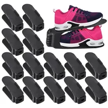 Relaxdays 30x Schuhstapler, schwarz Schwarz