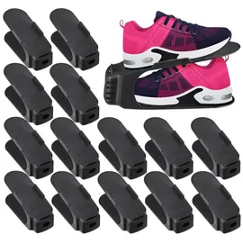 Relaxdays 30x Schuhstapler, schwarz Schwarz