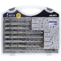 Alpen 80704100100 Hartmetall Hammerbohrer-Set 8teilig 5 mm, 6 mm,