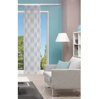 VISION S halbtransparenter Schiebevorhang VOLARE, in Bambus-Optik, digitalbedruckt, Seiten lasergeschnitten, Farbe: grau, Größe: 245 x 60 cm, Anzahl:1x