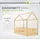 Juskys Kinderbett Marli 80 x 160 cm Kiefer massiv natur beige
