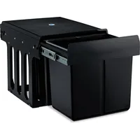 Relaxdays Einbaumülleimer 3-fach  Schwarz