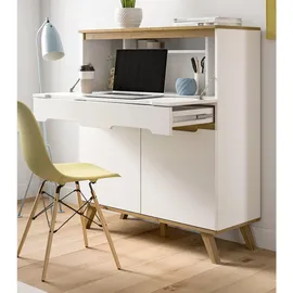 inn.furn Sekretär weiß, Eiche 100 cm Hygge