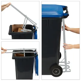 Relaxdays Müllpresse 34 cm Grau