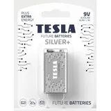 Tesla SILVER+ 9V E-Block, 6LR61 Batterie 1x 1er Pack