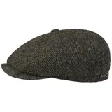 Stetson Hatteras Schirmmütze Hahnentritt Wollcap Made in EU Herren Sommer Winter Oliv-meliert XL (60-61 cm) - XL