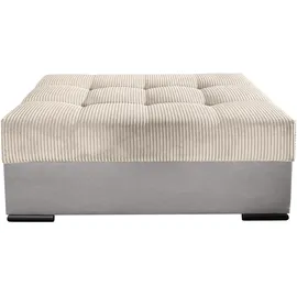 Collection AB Hocker Josy 98 x 41 x 68 cm Polyester Silbergrau/Natur