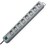 Brennenstuhl Steckdosenleiste 8-fach 2 m Silber