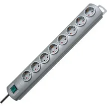 Brennenstuhl Steckdosenleiste 8-fach 2 m Silber