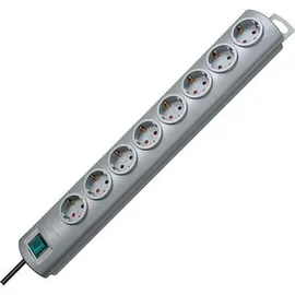 Brennenstuhl Steckdosenleiste 8-fach 2 m Silber