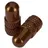 Deity Components Presta Ventilkappen Bronze - CNC-gefrästes 6061 T6 Aluminium, gerändelter Grip, Paar