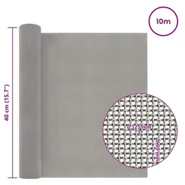 vidaXL Mesh Bildschirm 40 x 1000 cm Edelstahl Silber