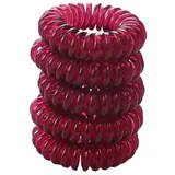 YGMNQAL Haargummi spirale 10 Stück Bunte elastische Haargummis, Telefonkabel, Kunststoff-Haarband, Gummi-Scrunchies, Haar-Accessoires, Kopfbedeckung, Stretch-Kopfband(10 pcs Wine red)