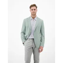 Lerros Jerseysakko LERROS "Leichter Jersey-Blazer mit bedrucktem Futter", Herren, Gr. 52, grün (tinted grau), 82% Polyester, 11% Viskose, 7% Elasthan, Sakkos, Jersey mit Stretchanteil, bedrucktes Innenfutter, 2-Knopf-Design