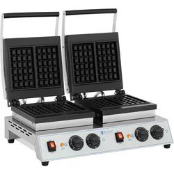 Royal Catering Doppel-Waffeleisen - belgische Waffeln - 2 x 1,500 W RC-WMDS01