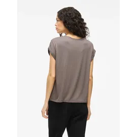 VILA Viellette S/S Satin Top Braun S