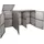 Mendler 3er-Mülltonnenverkleidung HWC-E25, Mülltonnenbox Mülltonnenabdeckung, Poly-Rattan 3x120l ~ grau