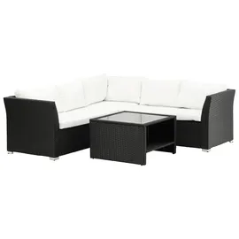 gardenson Loungegarnitur Haiti 7-tlg. Schwarz