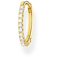 Thomas Sabo Einzel Creole weiße Steine vergoldetes Silber CR657-414-14
