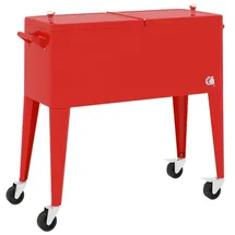 vidaXL Kühlwagen mit Rollen Rot
