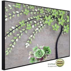 papermoon Infrarotheizung »EcoHeat - Baum mit Blumen«, Matt-Effekt - bunt