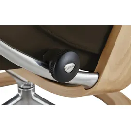 Stressless Relaxsessel Leder 91 x 112 x 84 cm Braun mit Hocker