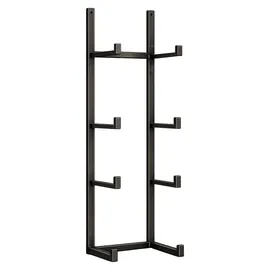 Marrakesch Orient & Mediterran Interior Ziegelform Wandhalter Merita 4 Metallhalter 22 x 16,5 x 80 cm, schwarzes Regal aus Metall ohne Ziegelformen, galvanisiertes Eisen, Wandhalter Regal... - Schwarz