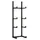Marrakesch Orient & Mediterran Interior Ziegelform Wandhalter Merita 4 Metallhalter 22 x 16,5 x 80 cm, schwarzes Regal aus Metall ohne Ziegelformen, galvanisiertes Eisen, Wandhalter Regal... - Schwarz