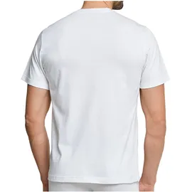 SCHIESSER Herren American T-Shirt 2er Pack - 1/2 Arm, Unterhemd, Rundhals, Weiß S
