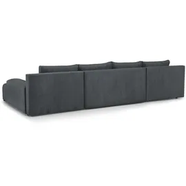 beautysofa Ecksofa BENNY Polyester U-Form 3-Sitzer Grau